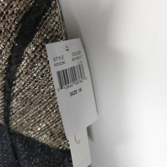 NWT PHOEBE by KAY UNGER WOOL Blend Strapless Metallic Dress‎ 62D0280 Size 16 - Picture 16 of 16